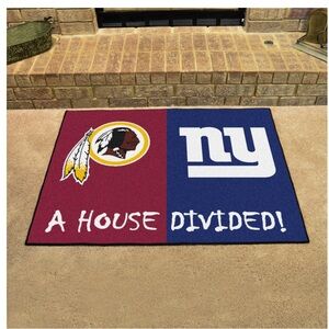 NFL House Divided - Redskins / Giants House Divided Non-Skid Mat Rectangular rug